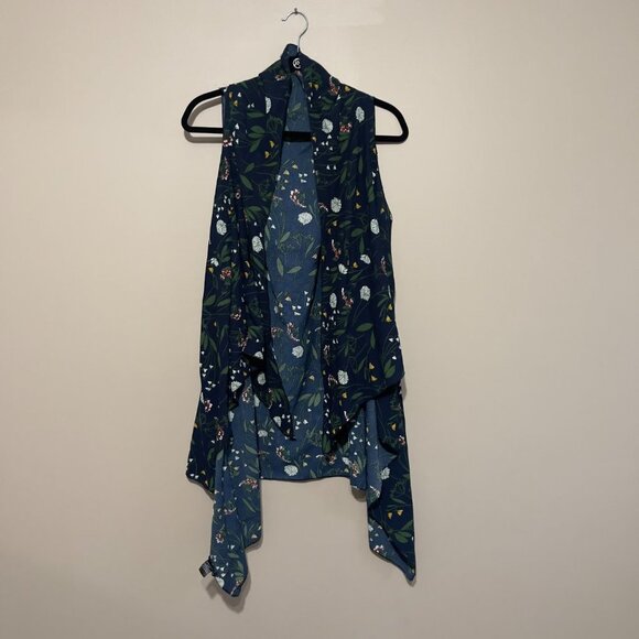 Blue Flowered Kimono Cardigan - One Size Fits Most - Picture 9 of 9